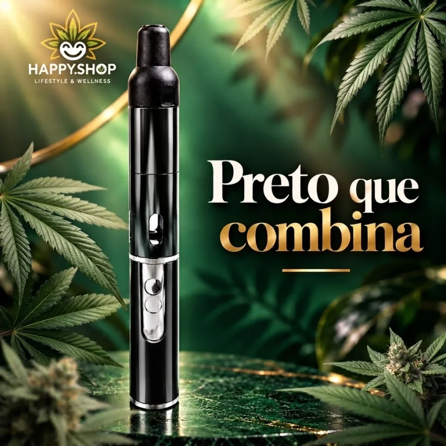 AirFlow™ Pipe na cor Preto - Vaporizador portátil em metal